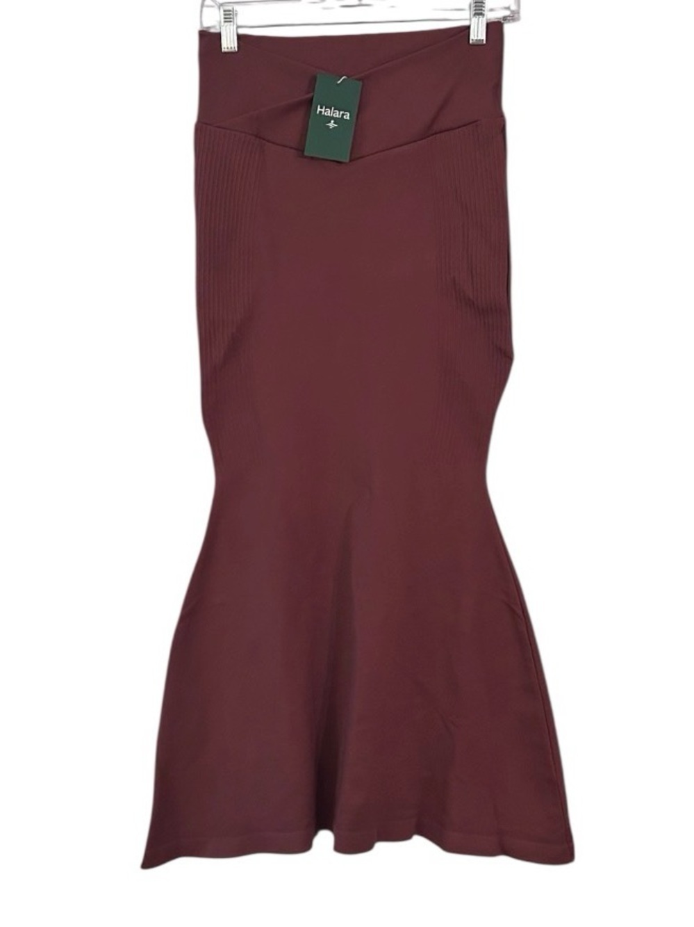 Halara Crossover Seamless Bodycon Mermaid Midi Skirt Rust Color Large - Picture 2 of 9